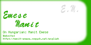 emese manit business card